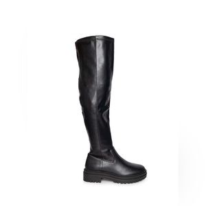 Over the knee black “leather” boots - 8.5W